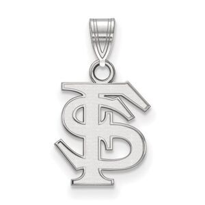 Sterling Silver Florida State Small 'FS' Pendant